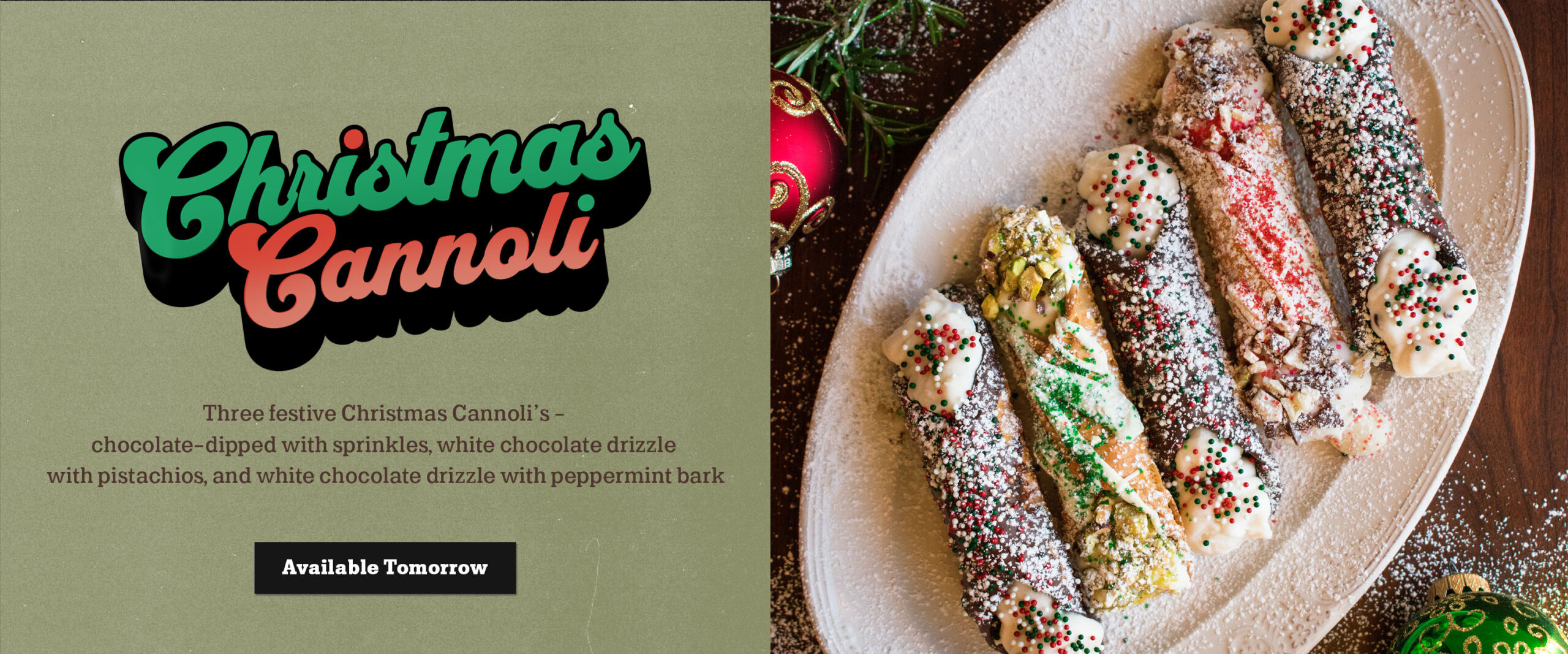 WEB Christmas Cannoli Available Tomorrow